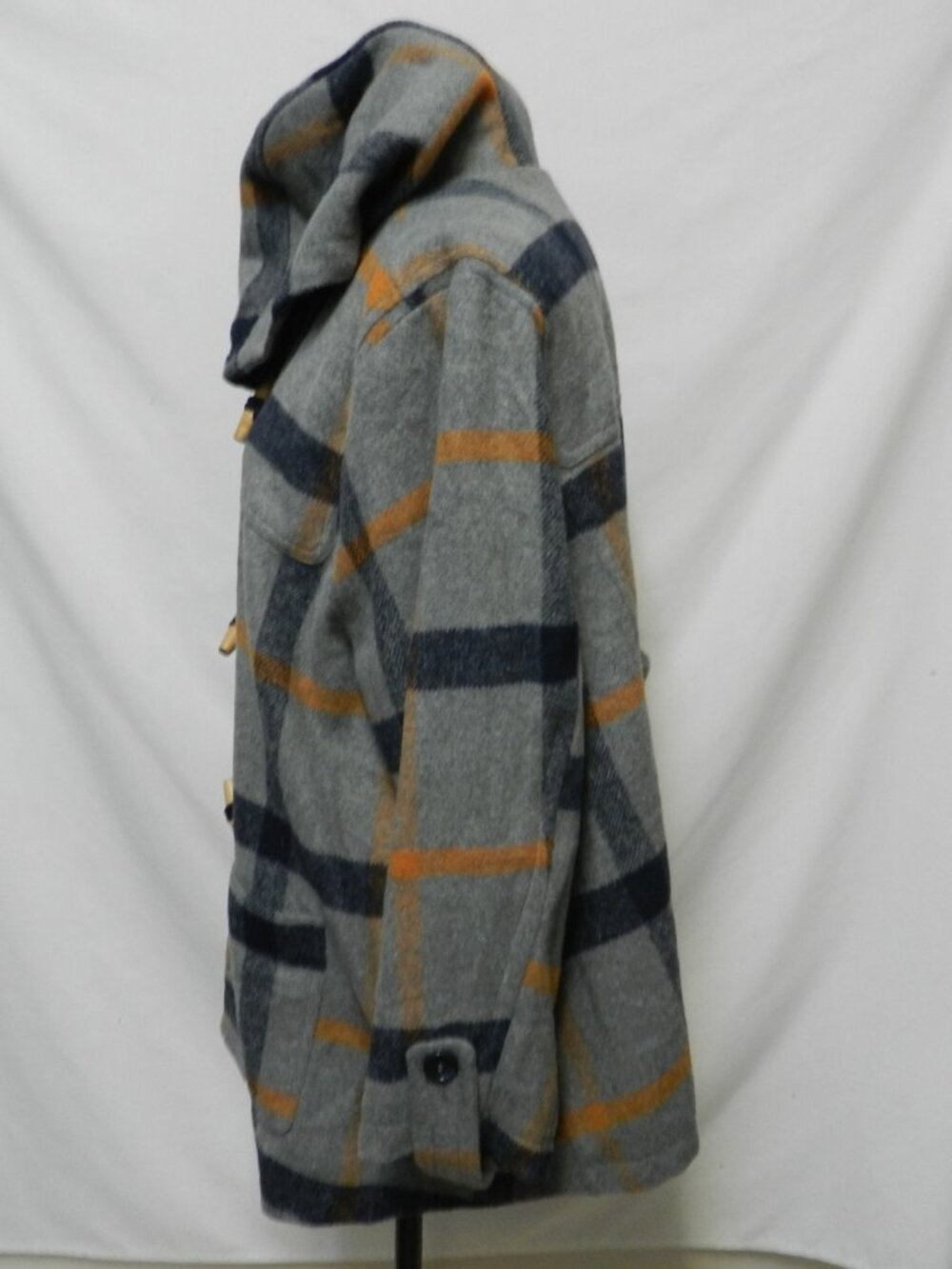 ModCloth Toggle over Coat jacket grey lined Pockets Hooded Women Size Sz 2X - Picture 6 of 11